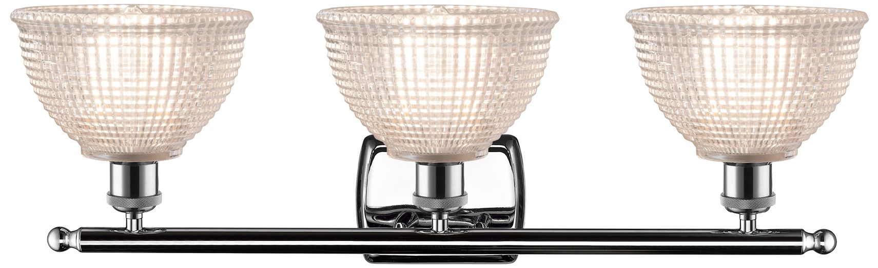 Image 5 Arietta 26" Wide 3 Light Polished Chrome Bath Vanity Light w/ Clear Sh more views