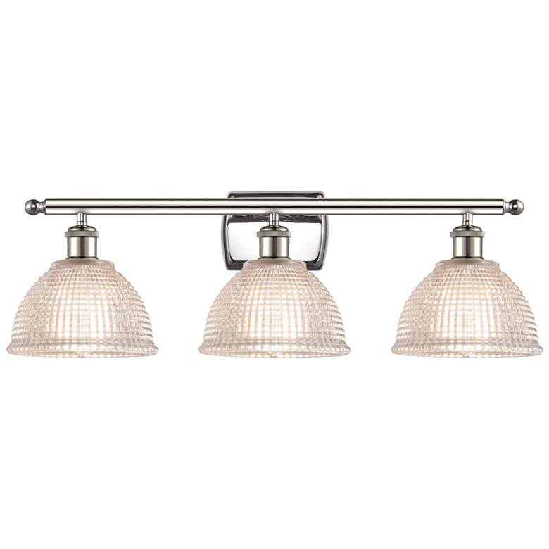 Image 1 Arietta 26" Wide 3 Light Polished Nickel Bath Vanity Light w/ Clear Sh