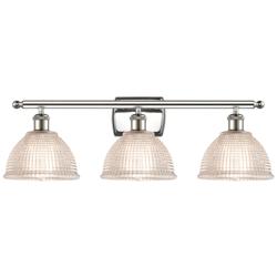 Arietta 26" Wide 3 Light Polished Nickel Bath Vanity Light w/ Clear Sh