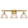 Arietta 26" Wide 3 Light Satin Gold Bath Vanity Light w/ Clear Shade