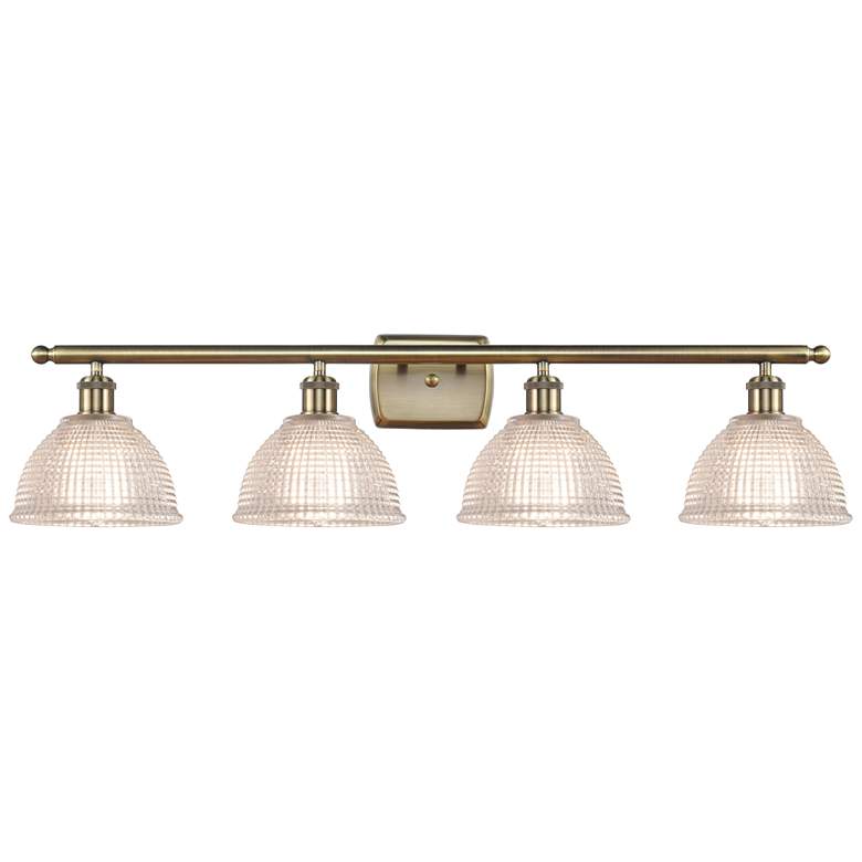 Image 1 Arietta 36" 4-Light Antique Brass Bath Light w/ Clear Shade
