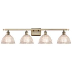 Arietta 36" 4-Light Antique Brass Bath Light w/ Clear Shade