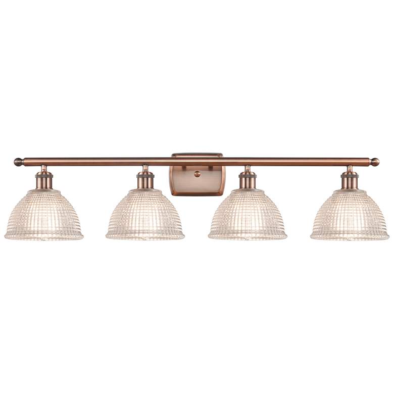 Image 1 Arietta 36" 4-Light Antique Copper Bath Light w/ Clear Shade