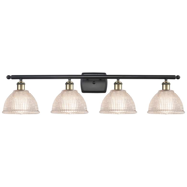 Image 1 Arietta 36" 4-Light Black Antique Brass Bath Light w/ Clear Shade