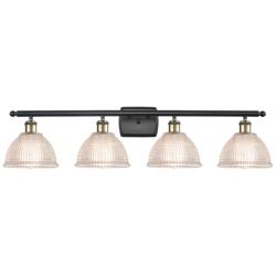 Arietta 36" 4-Light Black Antique Brass Bath Light w/ Clear Shade