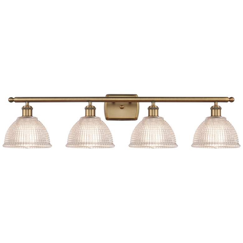 Image 1 Arietta 36" 4-Light Brushed Brass Bath Light w/ Clear Shade