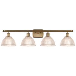 Arietta 36" 4-Light Brushed Brass Bath Light w/ Clear Shade