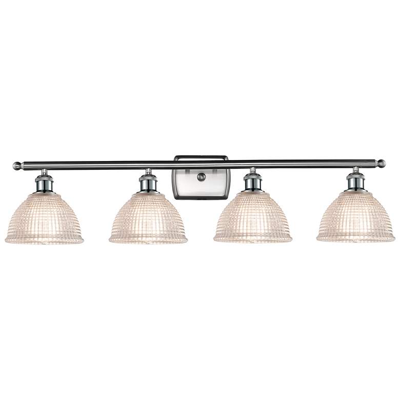 Image 1 Arietta 36" 4-Light Brushed Satin Nickel Bath Light w/ Clear Shade
