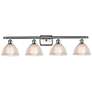 Arietta 36" 4-Light Brushed Satin Nickel Bath Light w/ Clear Shade