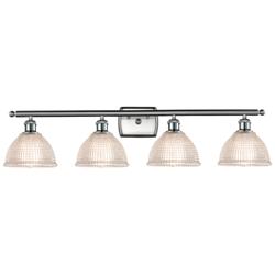 Arietta 36" 4-Light Brushed Satin Nickel Bath Light w/ Clear Shade