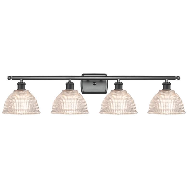 Image 1 Arietta 36" 4-Light Matte Black Bath Light w/ Clear Shade