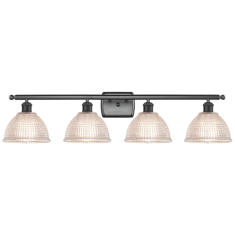 Image 1 Arietta 36 inch 4-Light Matte Black Bath Light w/ Clear Shade