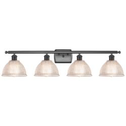 Arietta 36" 4-Light Matte Black Bath Light w/ Clear Shade