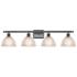 Arietta 36" 4-Light Matte Black Bath Light w/ Clear Shade