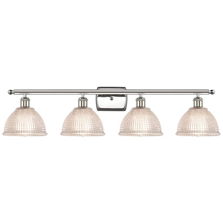 Image 1 Arietta 36" 4-Light Polished Nickel Bath Light w/ Clear Shade