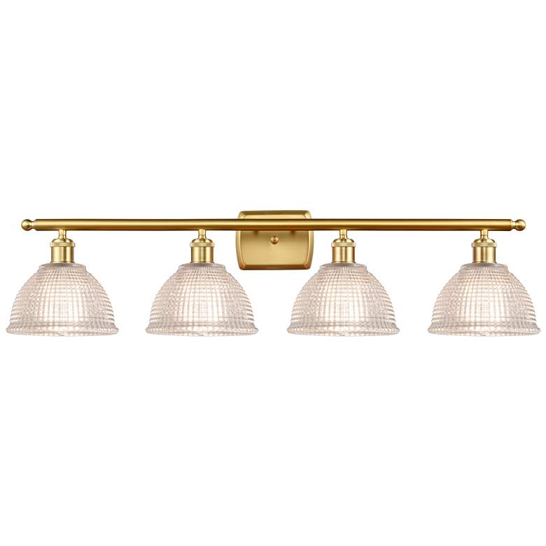 Image 1 Arietta 36" 4-Light Satin Gold Bath Light w/ Clear Shade