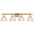 Arietta 36" 4-Light Satin Gold Bath Light w/ Clear Shade