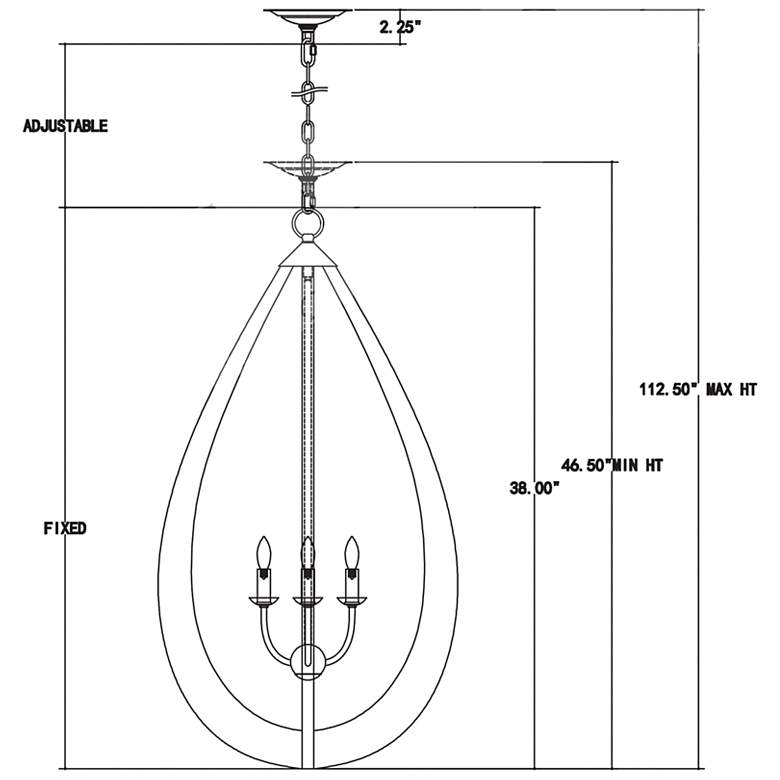 Image 5 Arietta Teardrop Chandelier more views