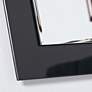 Aris Black Glass 23 1/2" x 31 1/2" Bathroom Wall Mirror