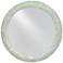 Arista Harlow Silver Leaf and Seaglass 22" Round Wall Mirror