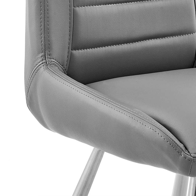 Image 4 Arizona 30" Charcoal Faux Leather Tufted Bar Stool more views