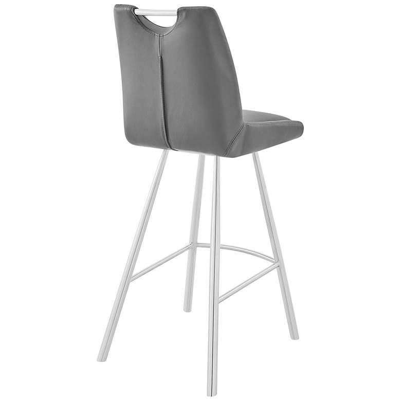Image 5 Arizona 30" Charcoal Faux Leather Tufted Bar Stool more views