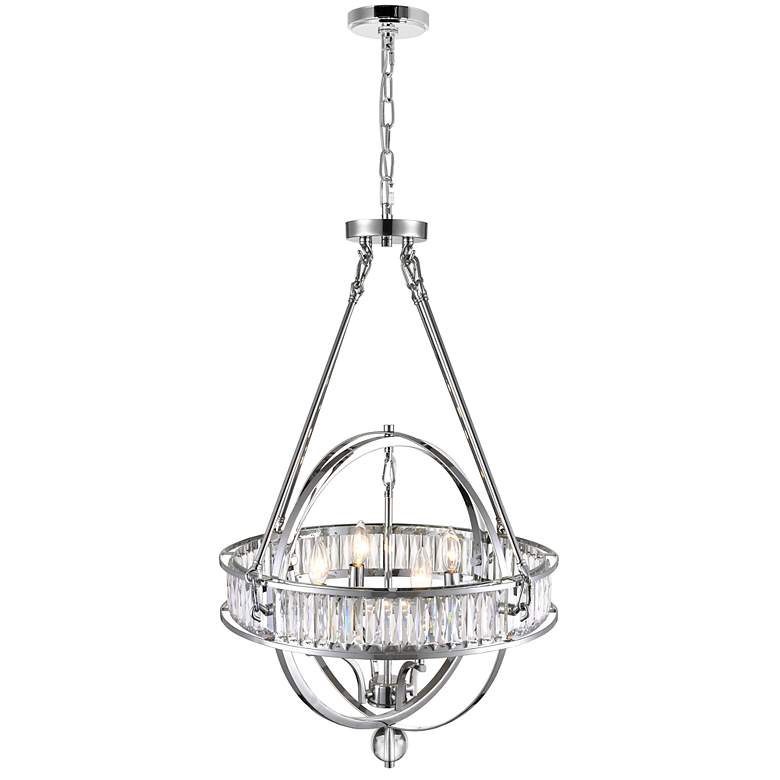 Image 3 Arkansas 20" Wide Chrome 4-Light Chandelier more views