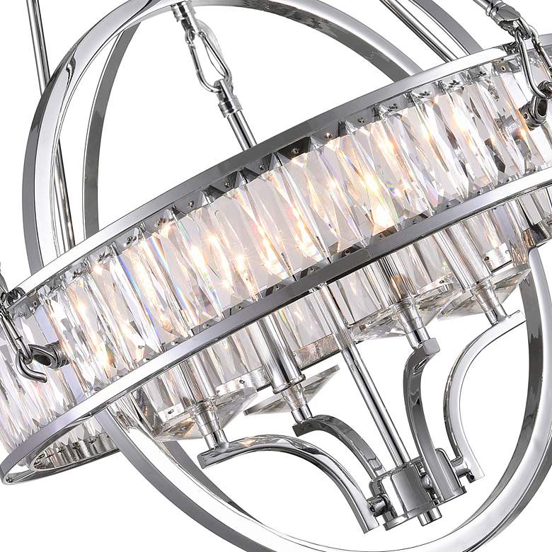 Image 4 Arkansas 20" Wide Chrome 4-Light Chandelier more views
