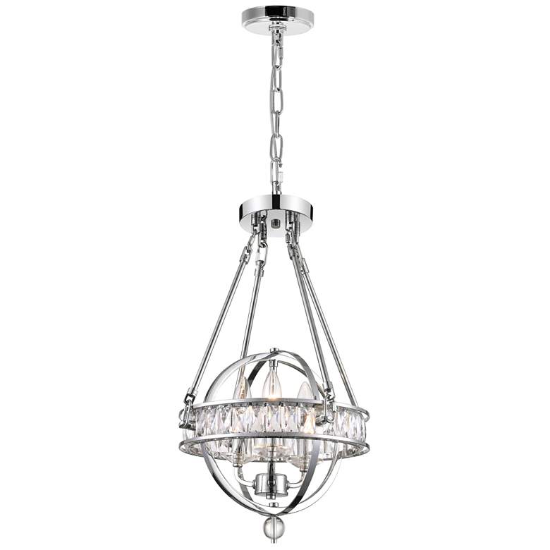 Image 1 Arkansas 3 Light Mini Chandelier With Chrome Finish