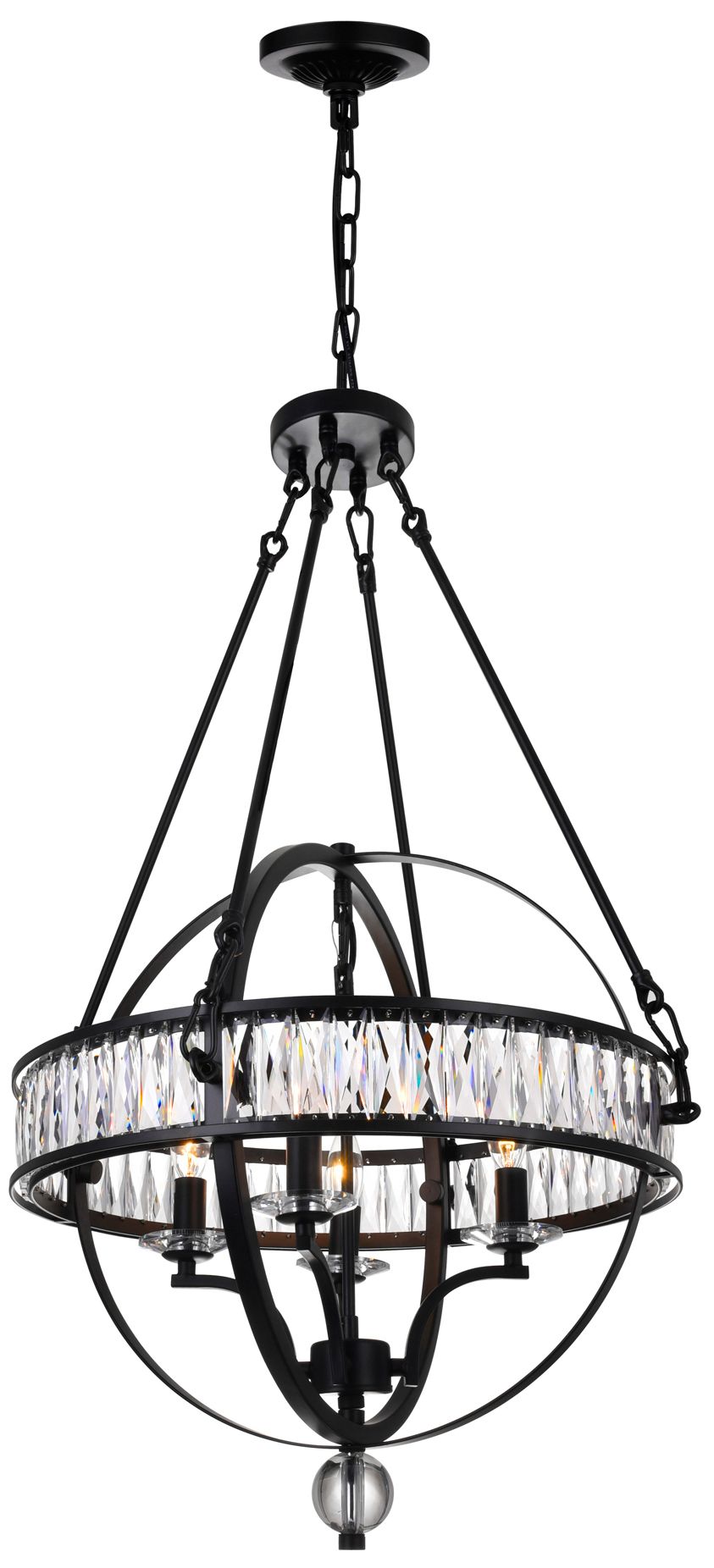 Arkansas 4 Light Black Chandelier