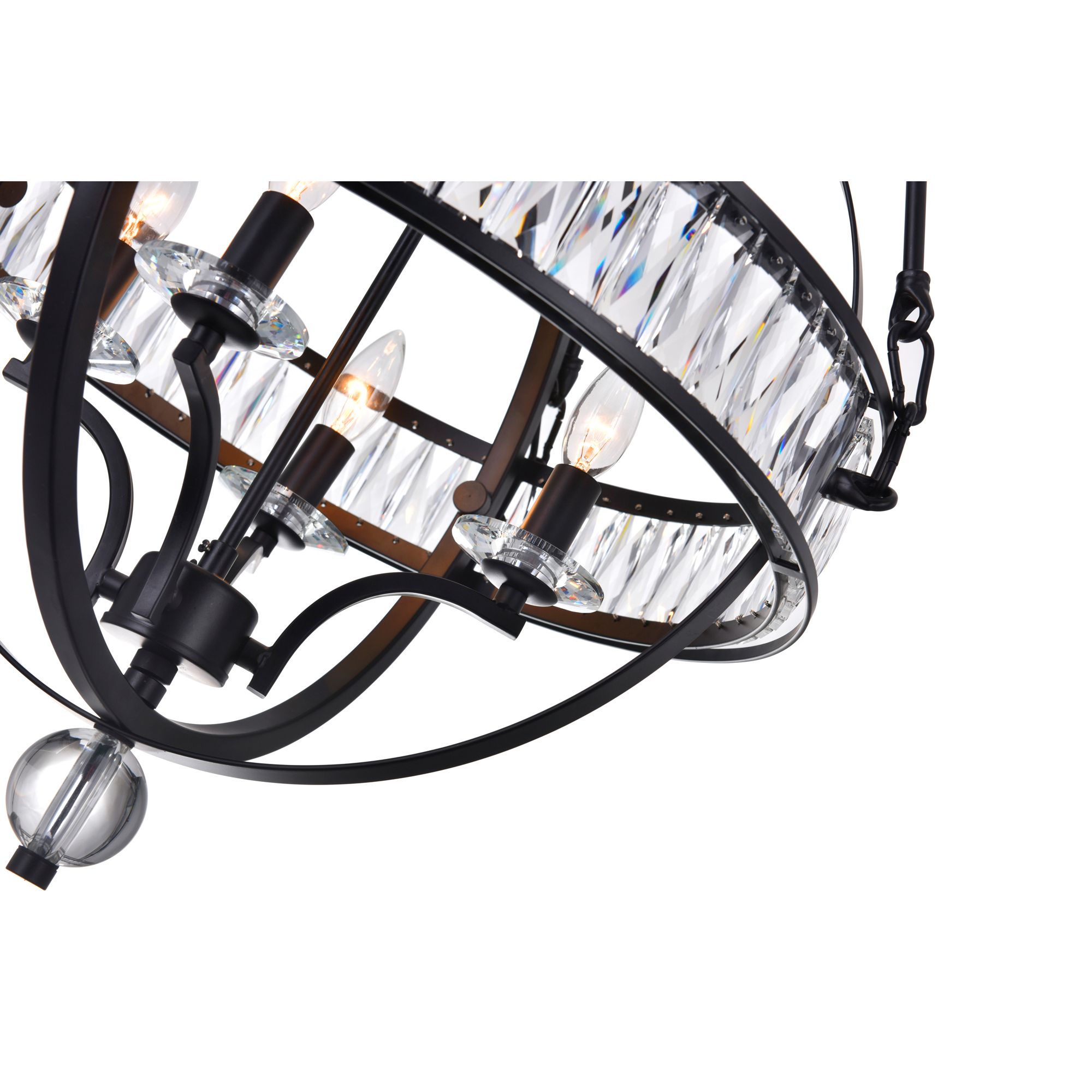 Thumbnail2 of Arkansas 4 Light Black Chandelier more views