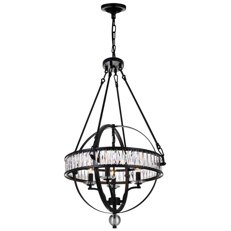 Image 1 Arkansas 4 Light Chandelier With Black Finish