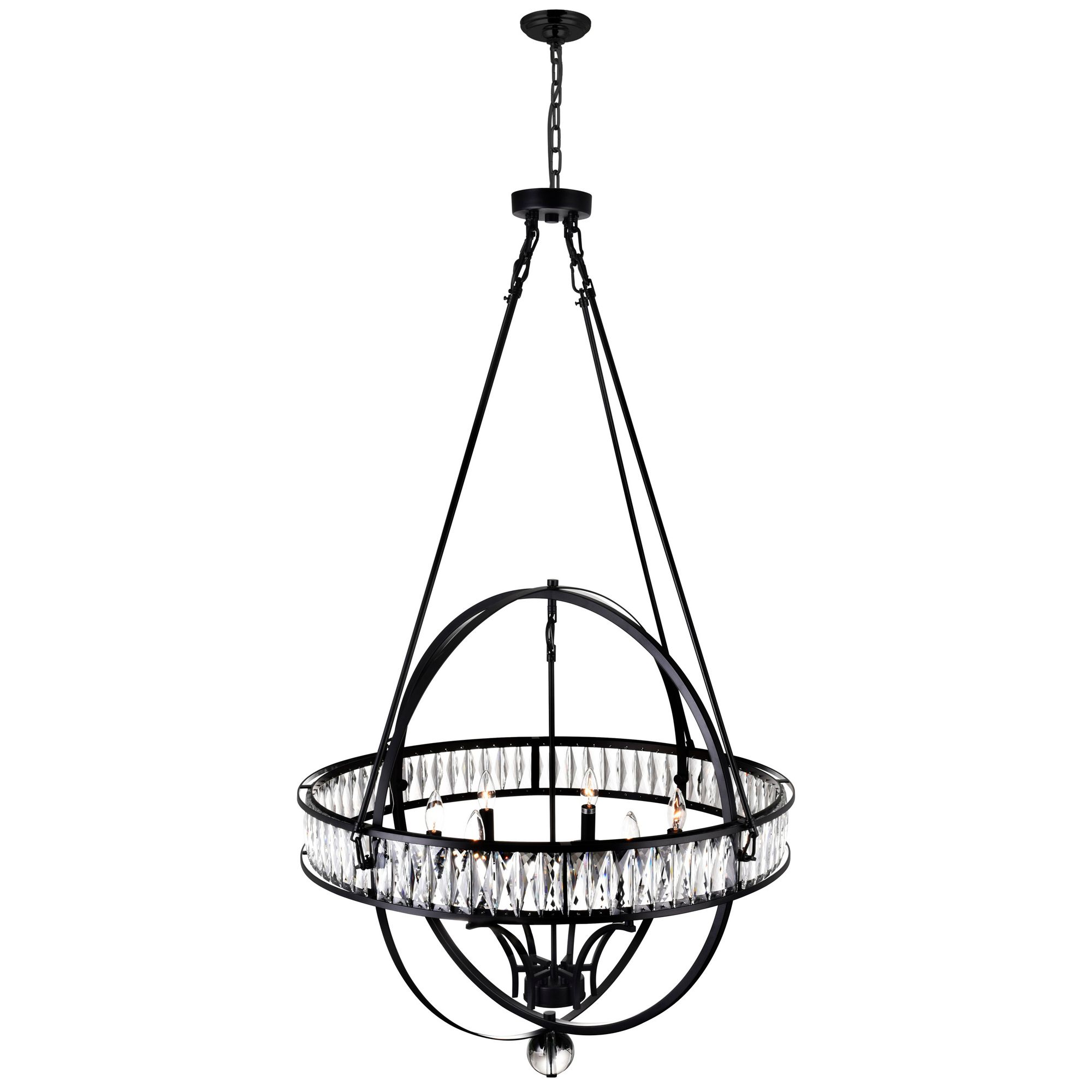Image 3 Arkansas 6 Light Black Chandelier more views