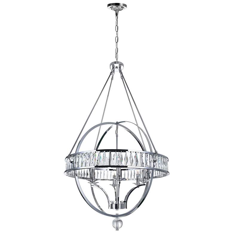 Image 1 Arkansas 6 Light Chandelier With Chrome Finish