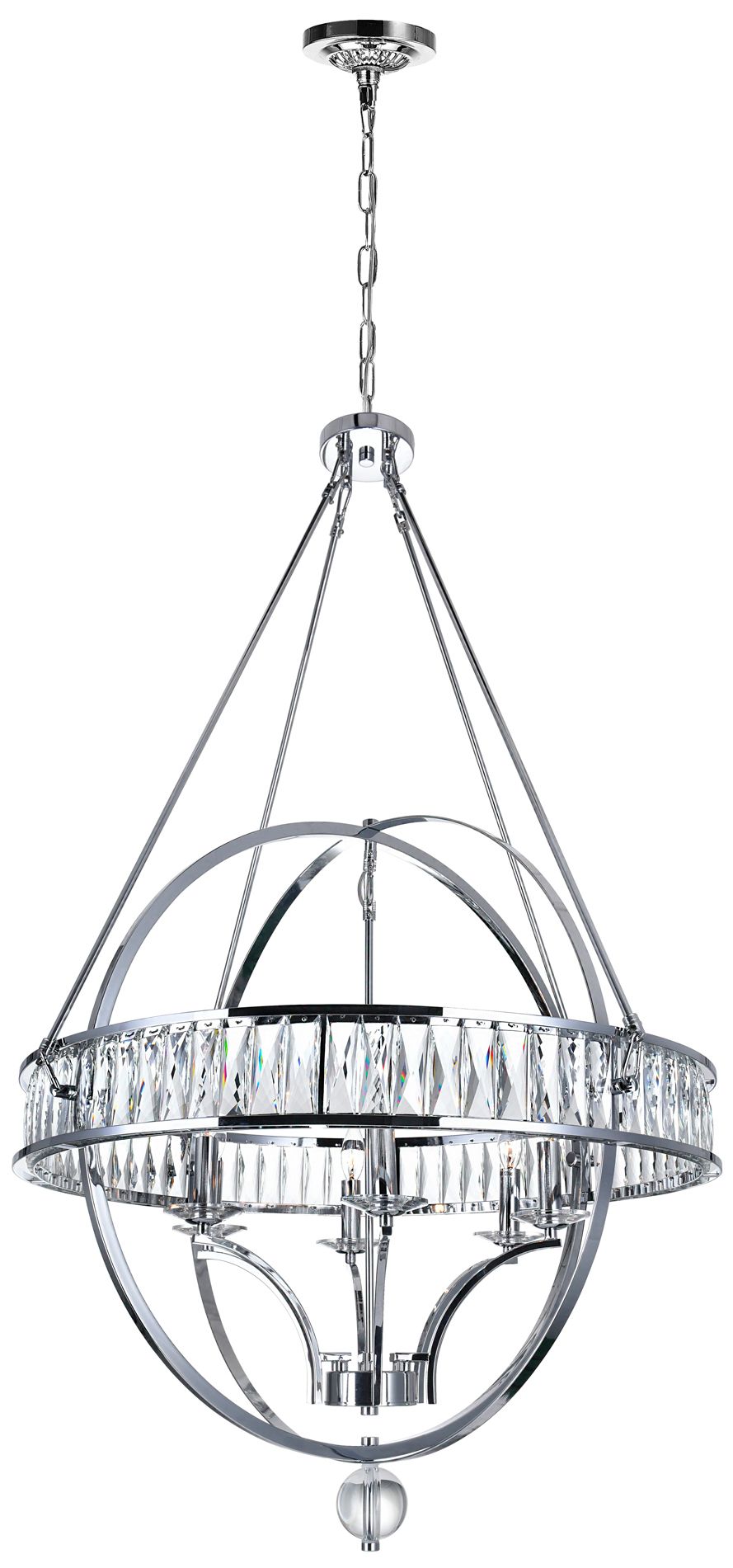 Arkansas 6 Light Chrome Chandelier