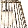 7_Arlen 24" Wide Black and All-Weather Rattan Pendant Light more views