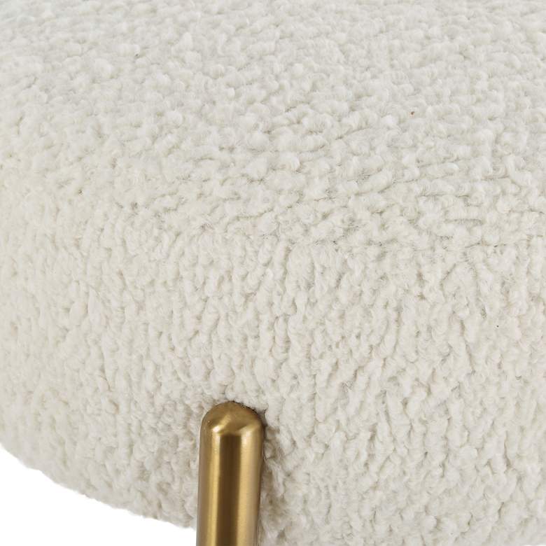 Image 4 Arles 26" White Faux Shearing Counter Stool more views