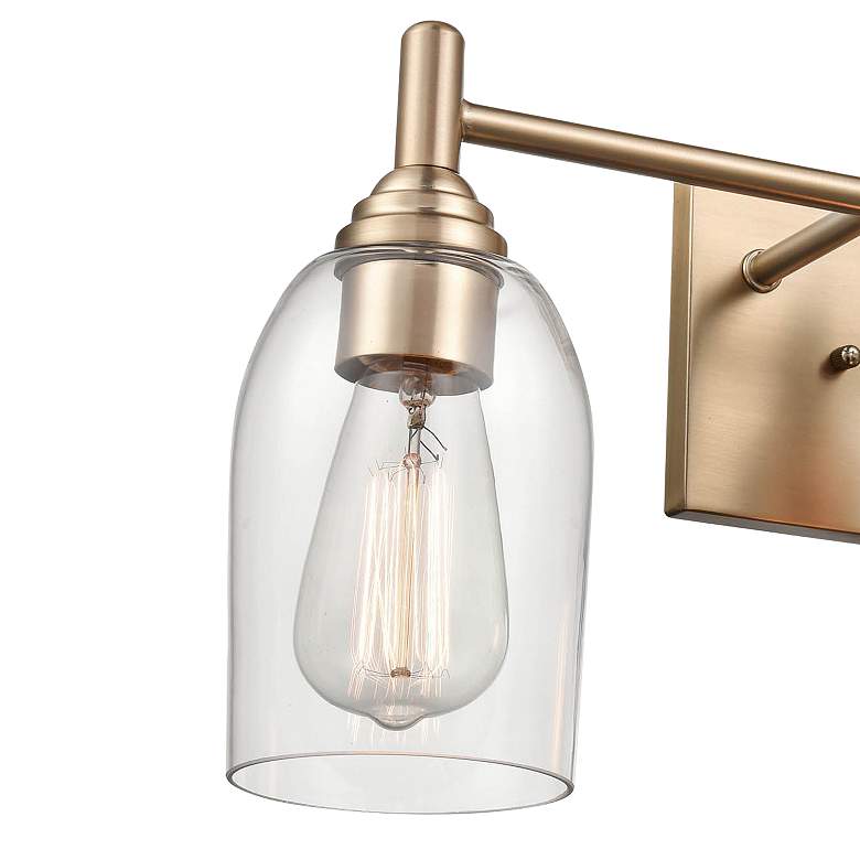Image 2 Arlett 22" Wide Modern Gold 3-Light Bath Light more views
