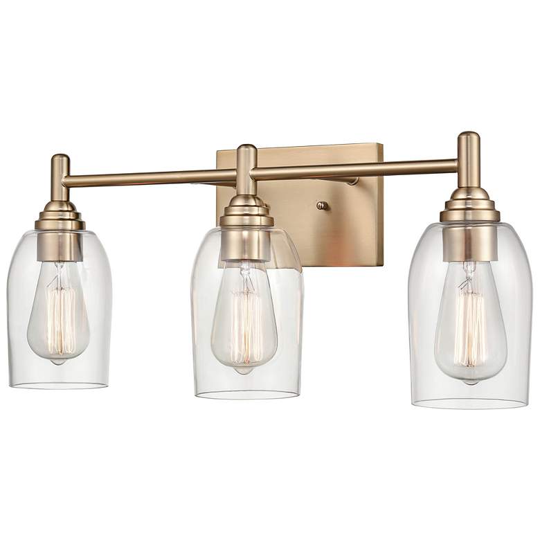 Image 4 Arlett 22" Wide Modern Gold 3-Light Bath Light more views