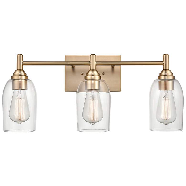 Image 5 Arlett 22" Wide Modern Gold 3-Light Bath Light more views