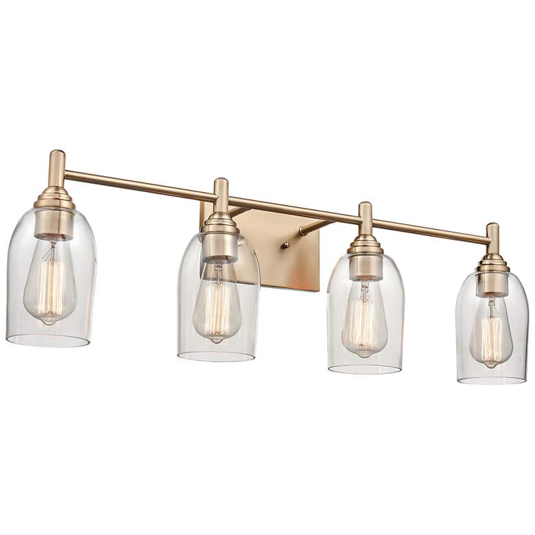 Image 1 Arlett 31" Wide Modern Gold 4-Light Bath Light