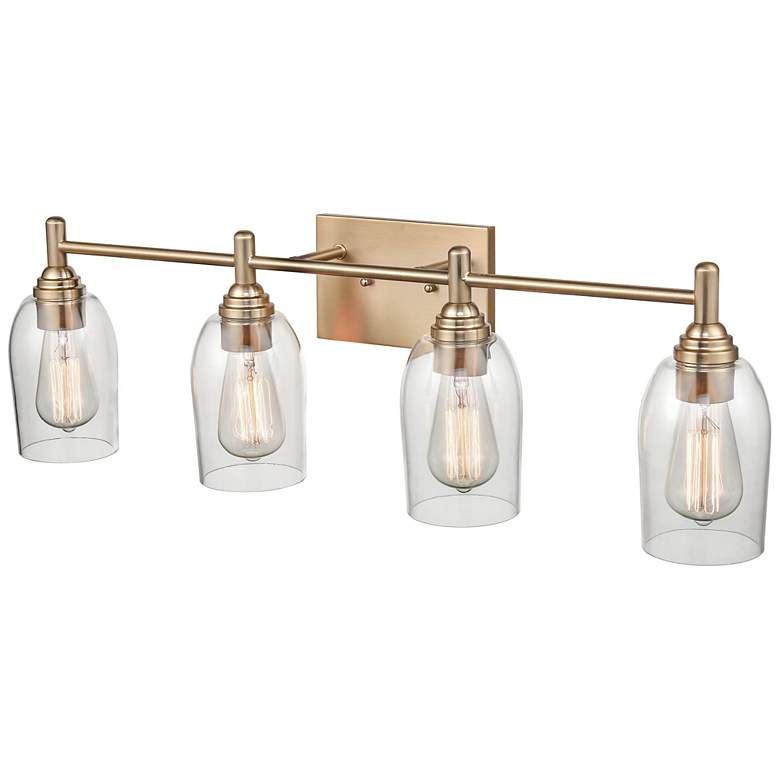 Image 3 Arlett 31" Wide Modern Gold 4-Light Bath Light more views