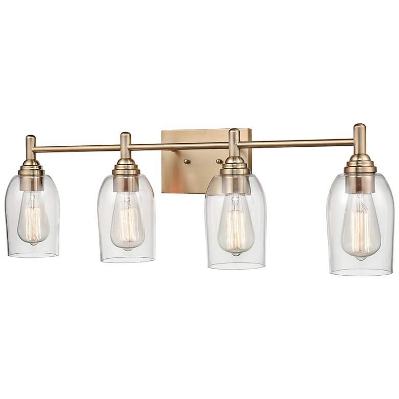 Image 4 Arlett 31" Wide Modern Gold 4-Light Bath Light more views