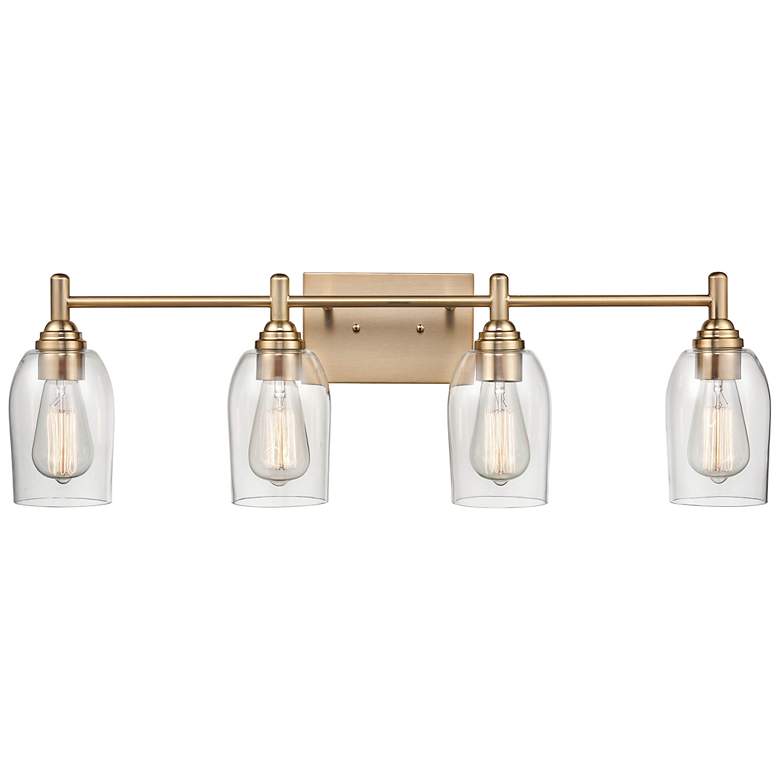 Image 5 Arlett 31" Wide Modern Gold 4-Light Bath Light more views
