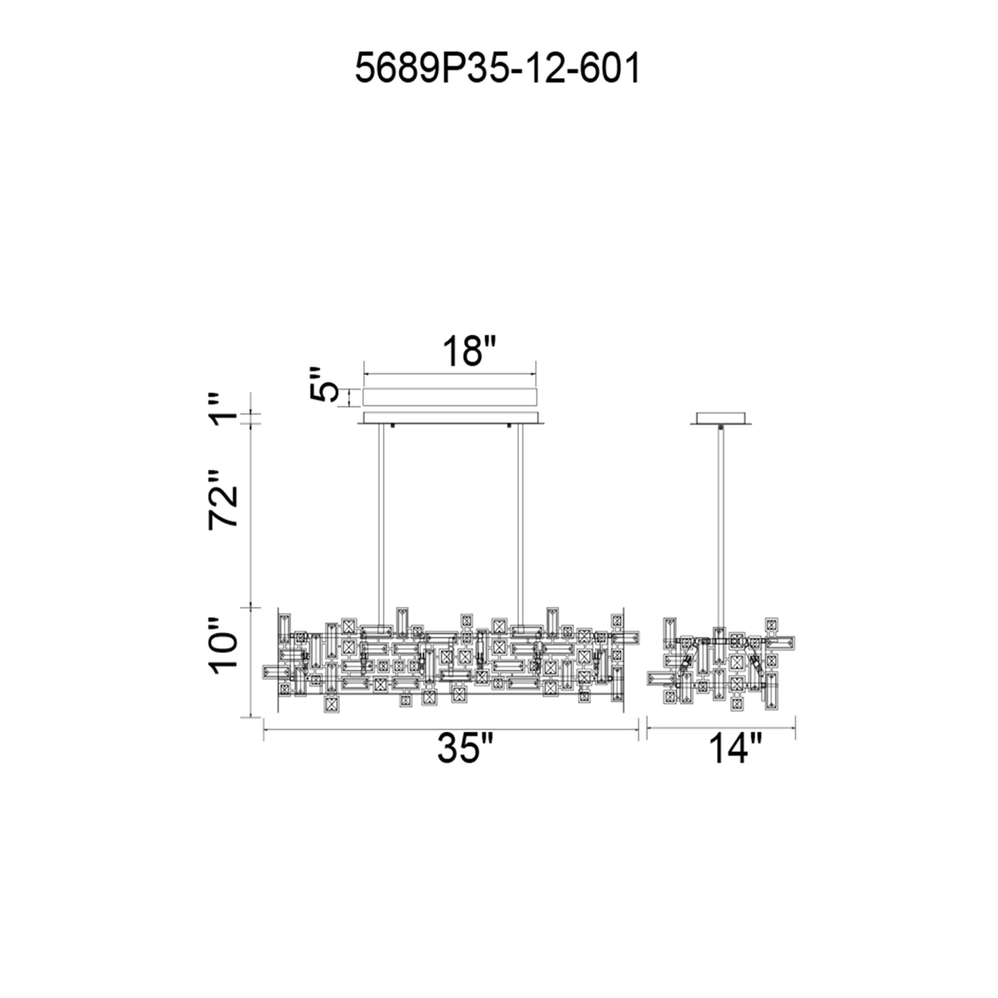 Image 7 Arley 12 Light Chrome Island Chandelier more views