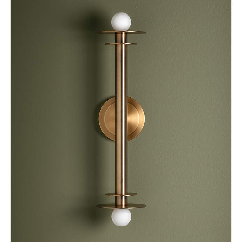 Image 1 Arley 21" High Patina Brass Wall Sconce