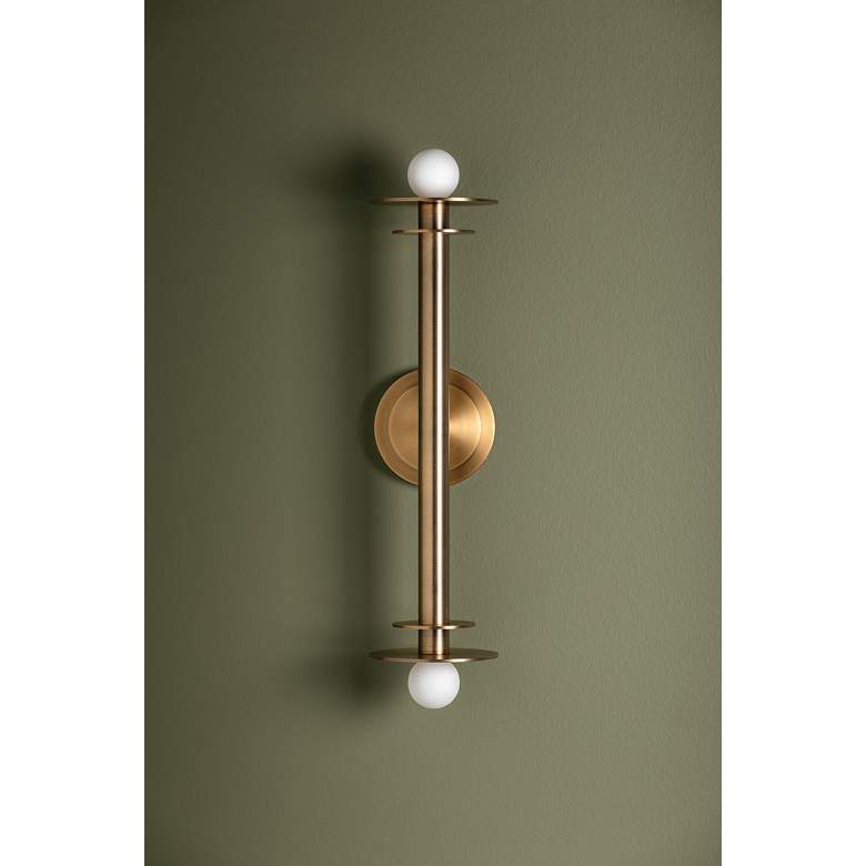 Image 3 Arley 21" High Patina Brass Wall Sconce more views