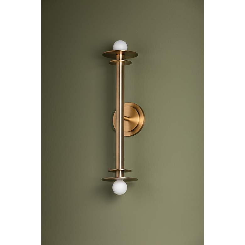 Image 4 Arley 21" High Patina Brass Wall Sconce more views