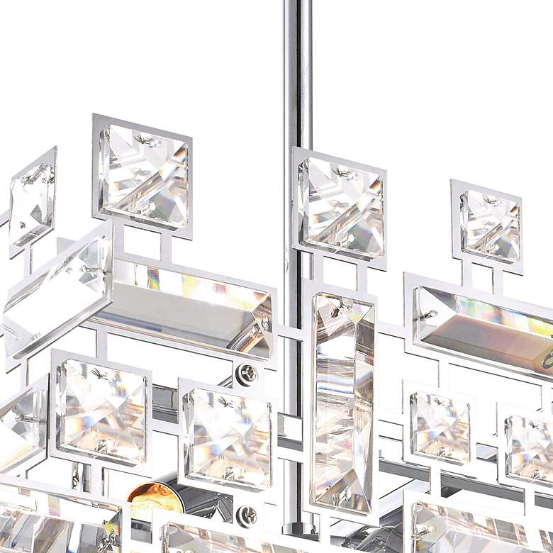 Image 4 Arley 35" Wide Chrome with Clear Crystal Island Chandelier more views