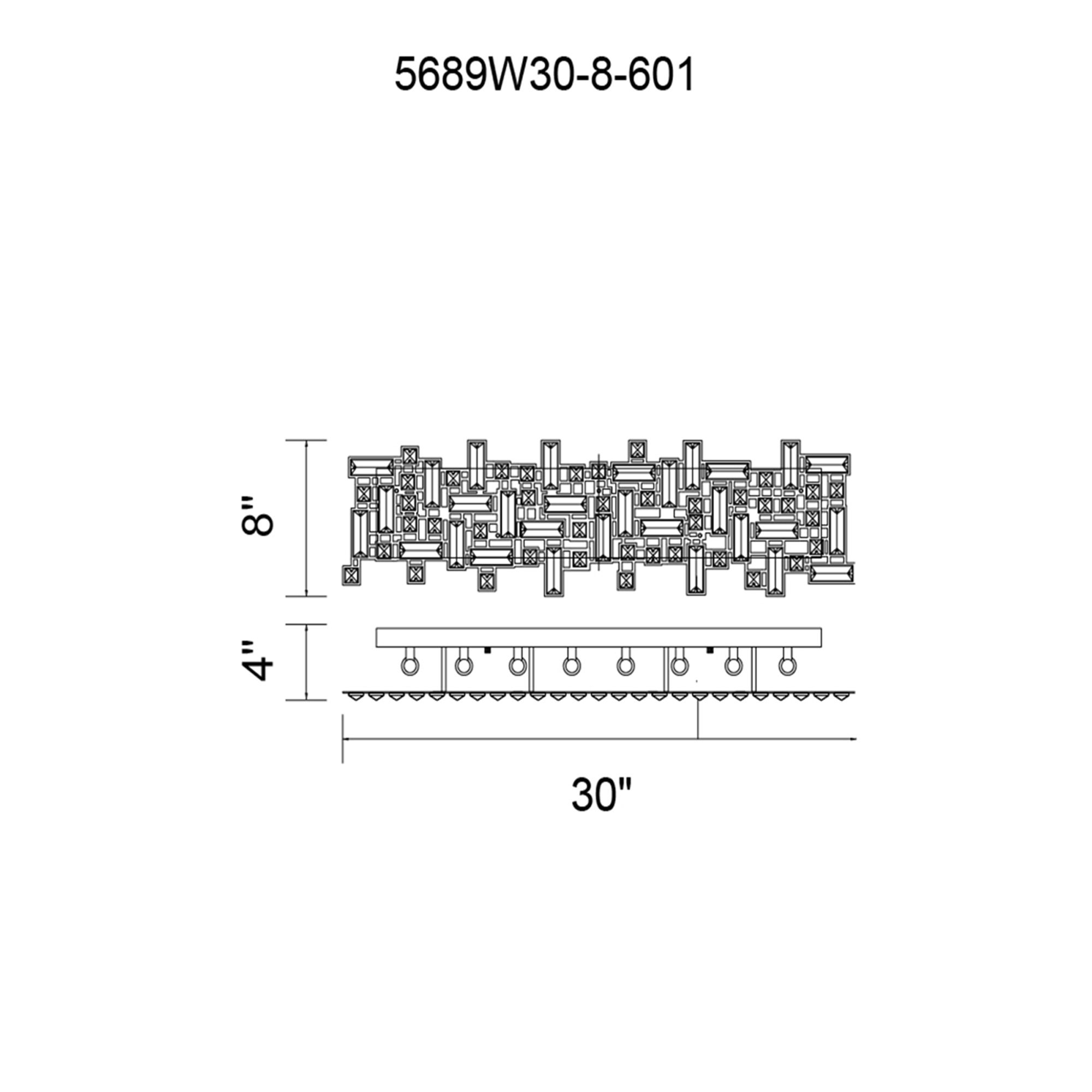 Image 6 Arley 8 Light Vanity Light With Chrome Finish more views